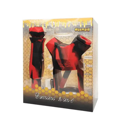 Red and black Waxmaid Gemini 2-in-1 nectar collector kit with water bubbler