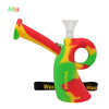 Colorful Rasta-themed Waxmaid Miss Silicone 5 Inch Water Pipe for safe smoking