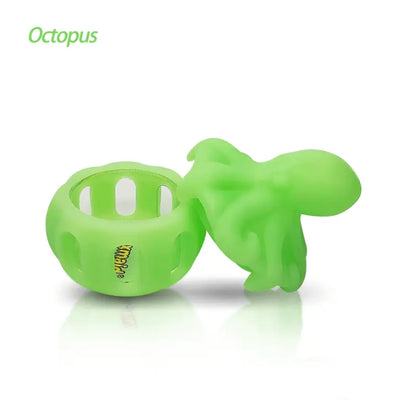 Light green Waxmaid Octopus Silicone Concentrate Container and Tea Infuser