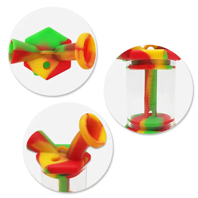 Colorful silicone smoking devices Waxmaid Silicone Glass Mini Bubbler for durability