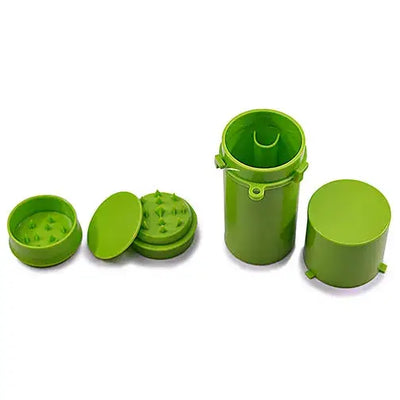 White Rhino premium herb grinder: bright green plastic model