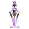 8.6wigwag Recycler Dab Rig: Decorative glass water pipe with purple and green patterns