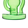 8.6wigwag Recycler Dab Rig: Green glass bong with curved tubes offers smooth smoking