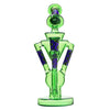 8.6wigwag Recycler Dab Rig - Green & Blue Stylized Glass Water Pipe Recycler for Smooth Hits