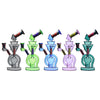 Colorful wigwag water pipes or recycler dab rigs for a smooth smoking experience