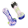 Swirl Design Borosilicate Hand Pipe with vibrant, colorful swirling patterns and slime strands