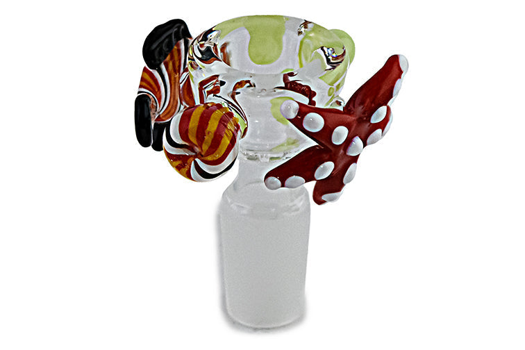 Deep Sea Glass Bowl with Honeycomb Screen