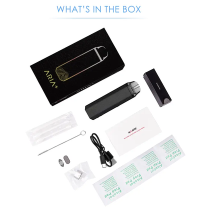 XVAPE Aria+ Vaporizer in Gothic Black with sleek matte finish