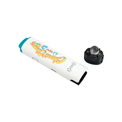 White vaporizer with detachable black mouthpiece for Ultra Portable Xvape Mambo Cheech dry herb vaporizer