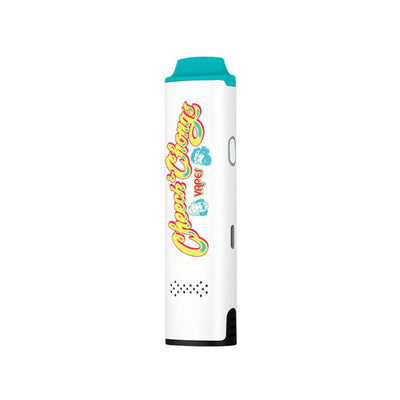 White vape pen with teal accents showcases the Ultra Portable XVape Mambo Cheech Dry Herb Vaporizer