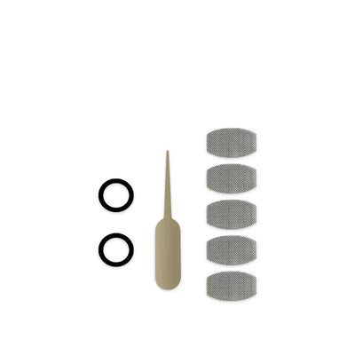 XVAPE STARRY 4 beige silicone applicator with pointed tip, black rings, gray mesh patches