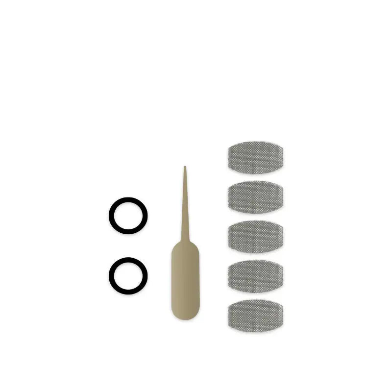 XVAPE STARRY 4 beige silicone applicator with pointed tip, black rings, gray mesh patches