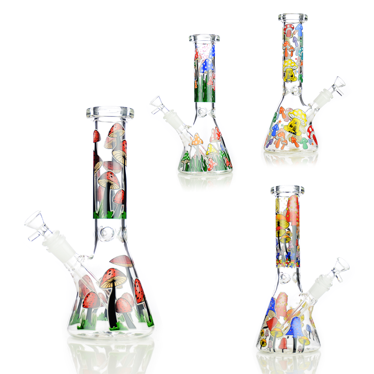 Glow-in-the-Dark Mushroom Beaker with 14mm Bowl