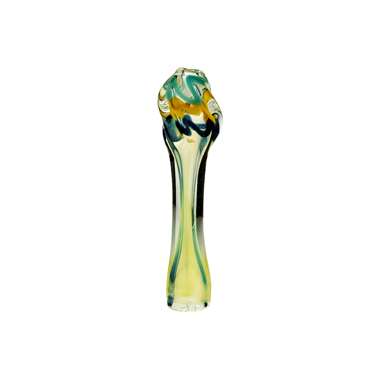 Artisan Twisted Silver Fume Glass Chillum