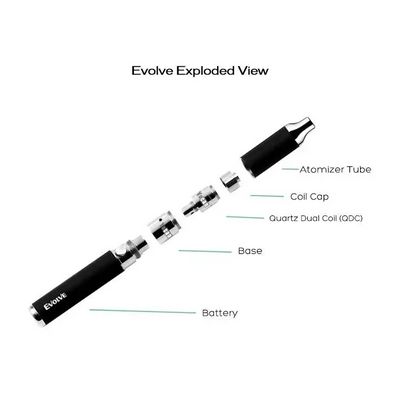 Yocan Evolve concentrate vaporizer black with silver accents
