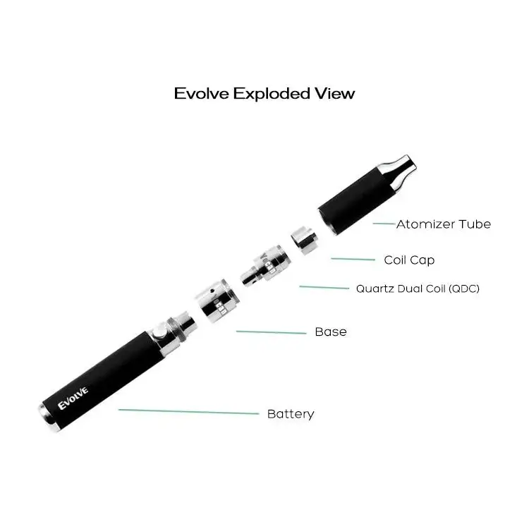 Yocan Evolve concentrate vaporizer black with silver accents
