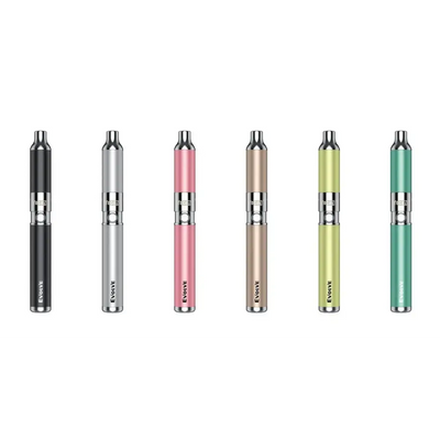 Yocan concentrate vaporizer Evolve in 6 sleek colors: black, silver, pink, gold, lime green, teal