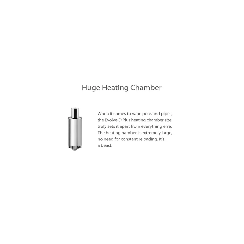 Yocan Evolve D Plus dry herb vaporizer silver heating chamber