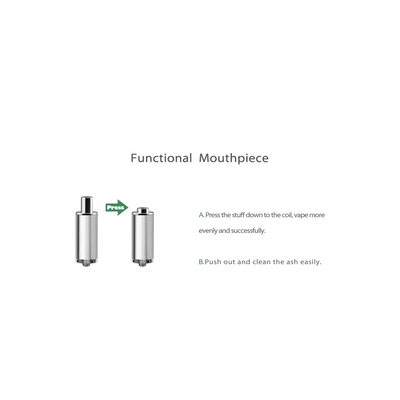 Yocan Evolve D Plus silver dry herb vaporizer mouthpiece