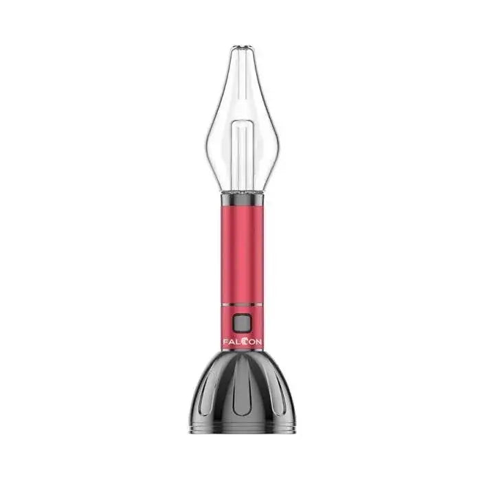 Yocan Falcon 6-in-1 premium vaporizer vape pen with red black design and clear glass chamber