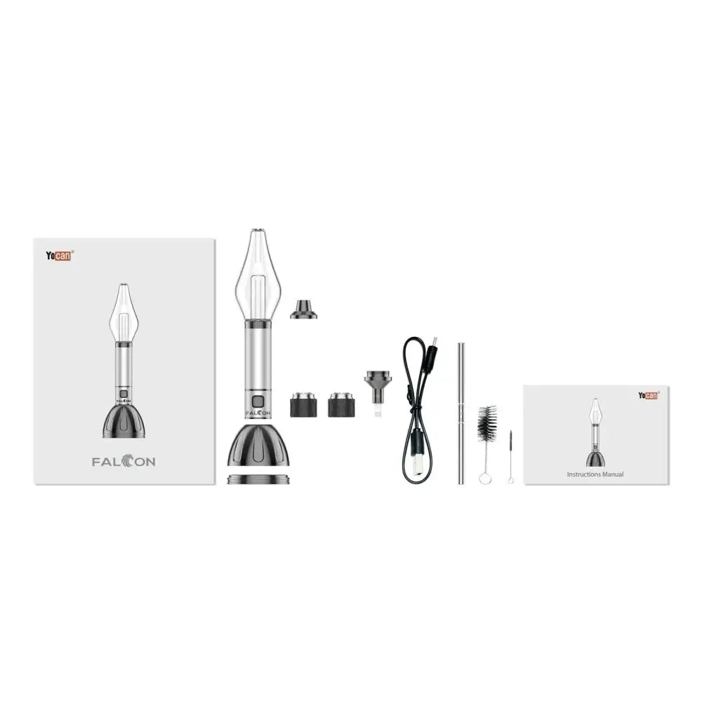 Yocan Falcon premium vaporizer vape pen with silver glass xtal tip