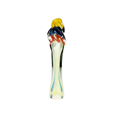 Artisan Twisted Silver Fume Glass Chillum