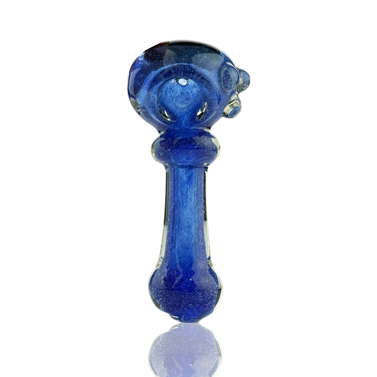 Artisan Frit Glass Spoon Pipe with Accent Tube