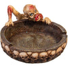 Durable polystone zombie ashtrays with ghoulish figure for apocalypse preparedness