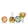 Colorful glass smoking bowls with swirled patterns – 14mm Male Fume Glass Bowl Flower Design