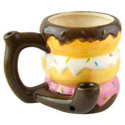 Doughnut Mug Slash: Ceramic Coffee Mug Hand Pipe for Unique Donut-Lovers