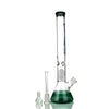 Glass beaker bong with percolator and 18mm bowl, made in USA