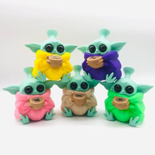 Baby Yoda Silicone Pipe Water On sale