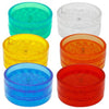 Acrylic magnetic grinders in colorful transparent hues for shredding dry herb