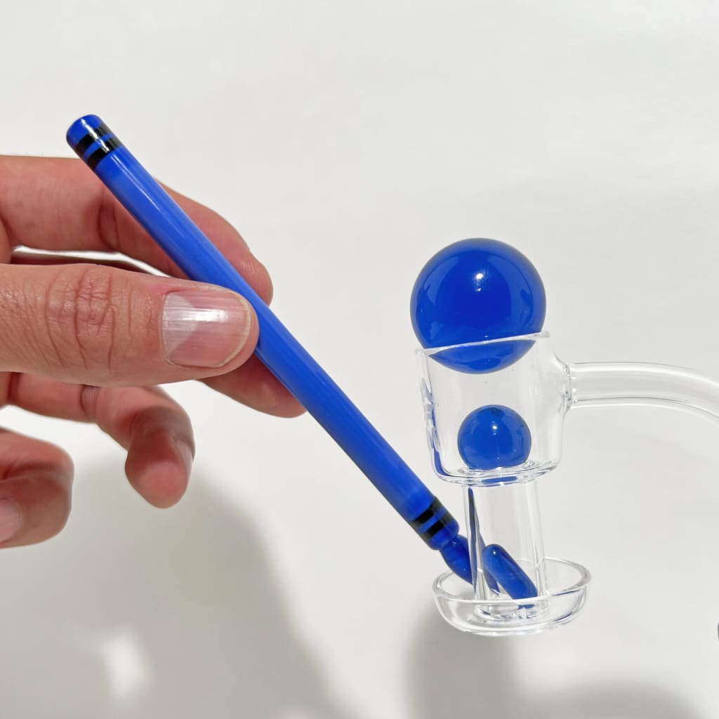 Afm Unicorn Recycler Bundle: Blue Glass Dab Rig with Spherical Accents