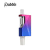 Dual-use glass bong with hands-free auto heating and gradient pink to blue vaporizer device