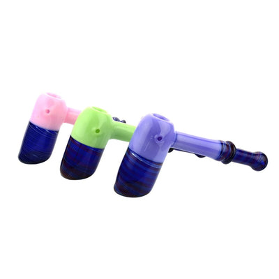 American Slime Color Tube Hammer Bubbler With Swirling Art - Colorful Smoking Devices