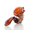 Sherlock hand pipe fumed glass by American Tube - Curved shape, orange-tinted color