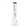 Glass Water Pipe ’antidote 16rasta Beaker’ With Arm Tree Perc, Green Cap & Holma Branding