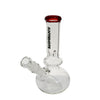 Antidote Signature Baby Beaker: Red-Rimmed Mouthpiece, ’ANTIDOTE’ Branding, Glass Water Pipe