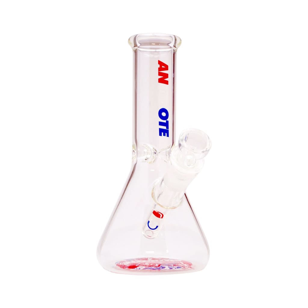 Handmade Antidote Scientific Glass Bong Supporting Cancer Research with ’AN OTE’ on Neck