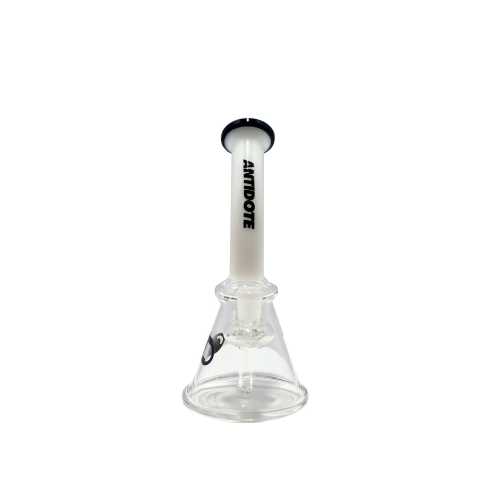 Antidote Glass Vial Rig with white stem, beaker base in Yorba Linda