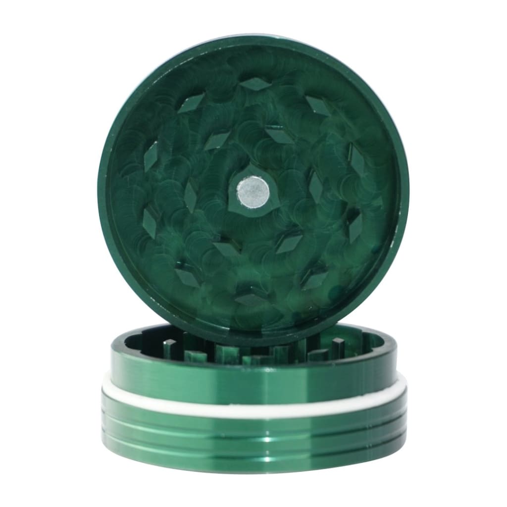 Antidote Green 2-piece herb grinder with textured top for efficient grinding techniques