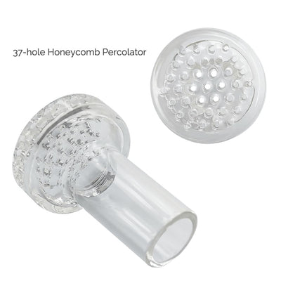 Ares Dab Rig with 37-hole Honeycomb Percolator and Ultra-thin Quartz Chip for Instant Heat