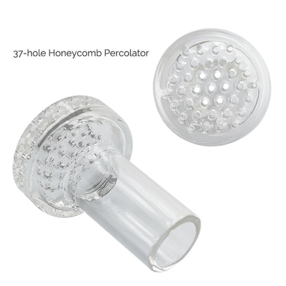 Ares Dab Rig with 37-hole Honeycomb Percolator and Ultra-thin Quartz Chip for Instant Heat