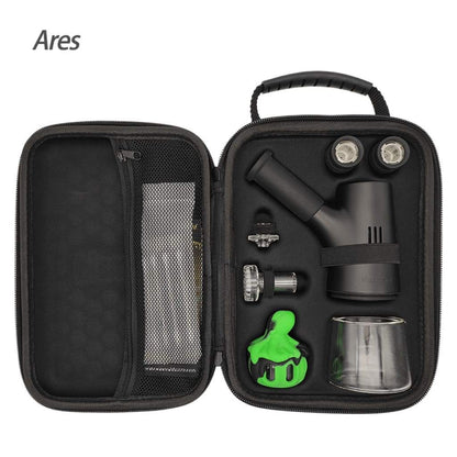 Portable Ares Dab Rig Kit with Ultra-thin Quartz Chip in a zippered case