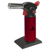 Handheld Blink Torch LB02 with red body, black nozzle, and safe flame rotation