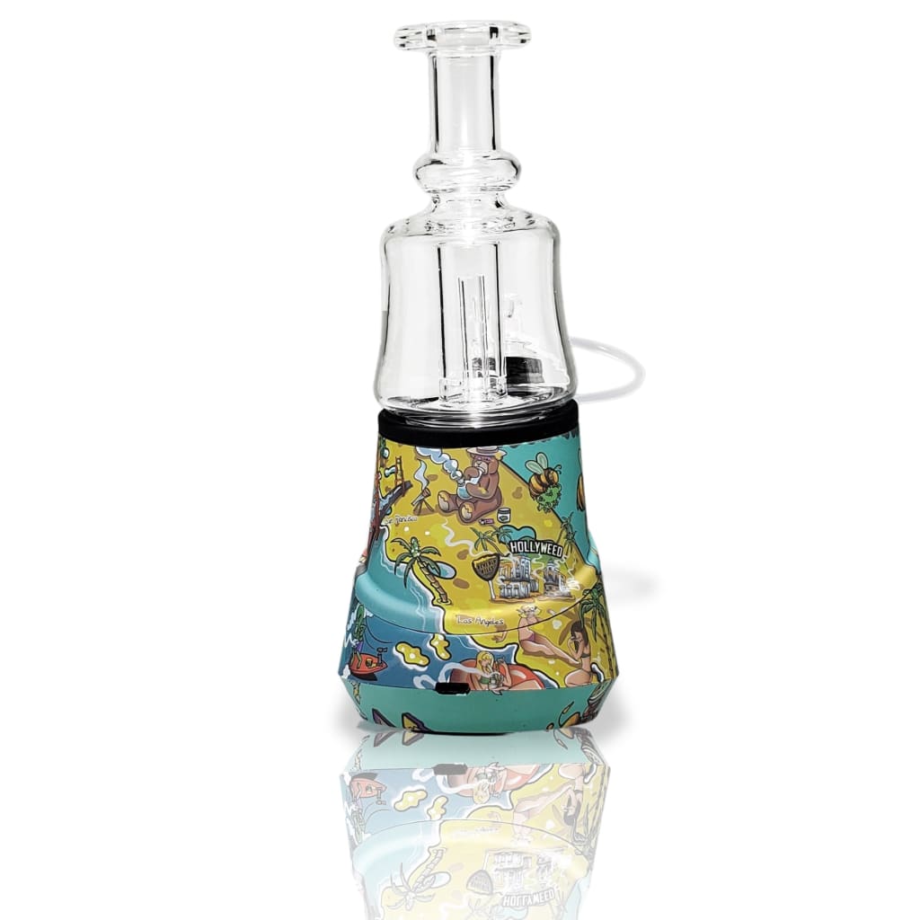 Clear glass enail vaporizer with Hollywood cartoon base for essential oils