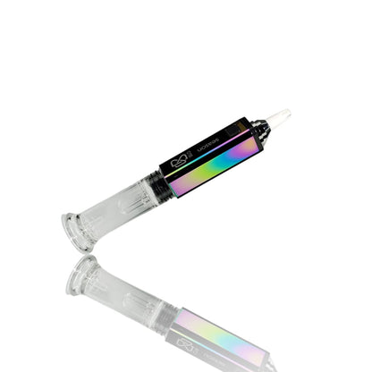Rainbow-colored syringe-shaped vapor tip for Blo Season Electronic Nectar Collector Vaporizer