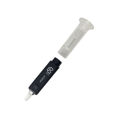 Black vape pen with clear cap for Blo Season Electronic Nectar Collector Vaporizer featuring vapor tip