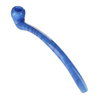 Powder Blue Slime Sherlock Pipe: Blue curved plastic tube with wide opening